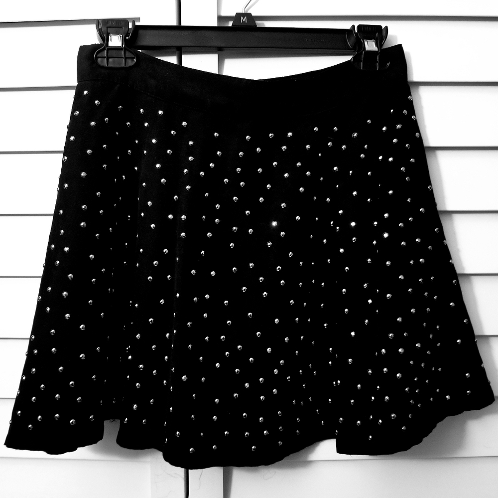 💖 3/$20 Kiwi Tucker black beaded skater skirt